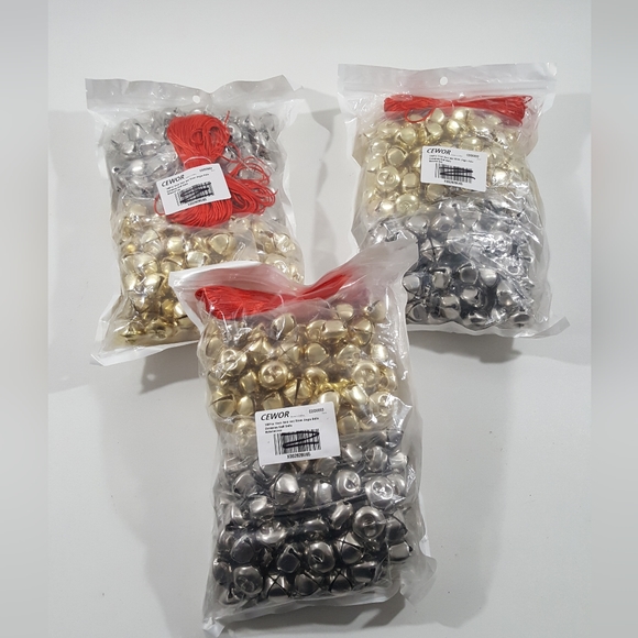 Cewor Holiday Christmas Bells With Strings 3pc Lot Poshmark